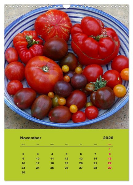 Produktbild: Organic Tomatoes (Wall Calendar 2026 DIN A3 portrait), CALVENDO 12 Month Wall Calendar