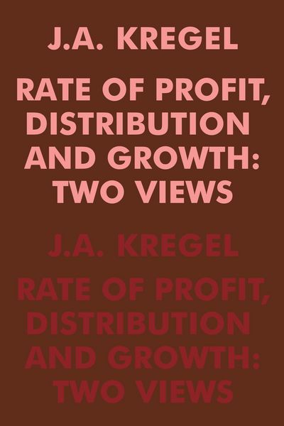 Produktbild: Rate of Profit, Distribution and Growth