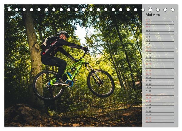 Produktbild: Mountainbike Action (Tischkalender 2026 DIN A5 quer), CALVENDO Monatskalender