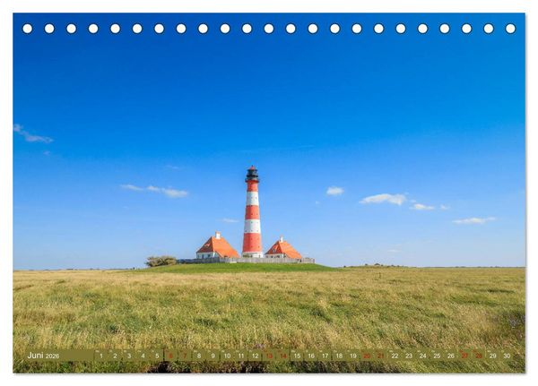 Produktbild: Einmaliges Westerhever (Tischkalender 2026 DIN A5 quer), CALVENDO Monatskalender
