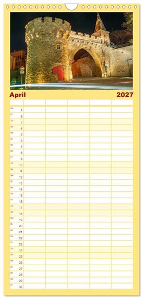 Produktbild: Familienplaner 2027 - Merseburg - Meine Domstadt an der Saale mit 5 Spalten (Wandkalender, 21 x 45 cm) CALVENDO