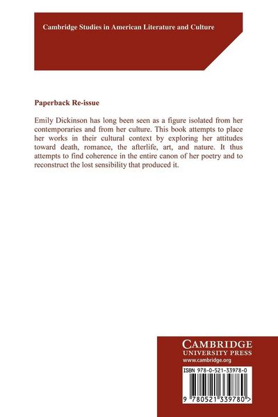 Produktbild: Emily Dickinson and Her Culture