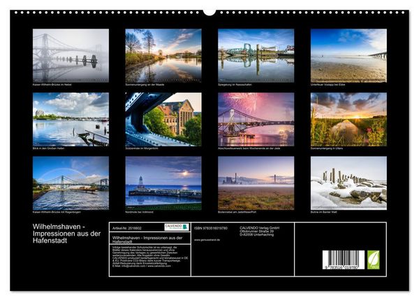 Produktbild: Wilhelmshaven - Impressionen aus der Hafenstadt (hochwertiger Premium Wandkalender 2026 DIN A2 quer), Kunstdruck in Hochglanz