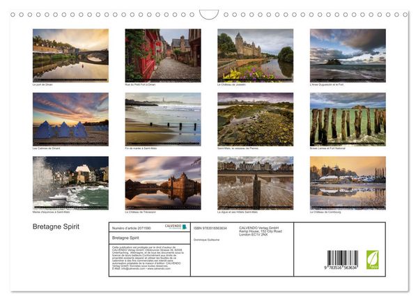 Produktbild: Bretagne Spirit (Calendrier mural 2026 DIN A3 vertical), CALVENDO calendrier mensuel