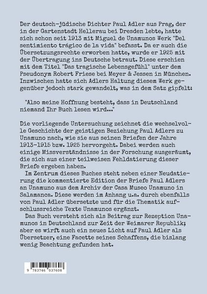 Produktbild: Paul Adler und Miguel de Unamuno