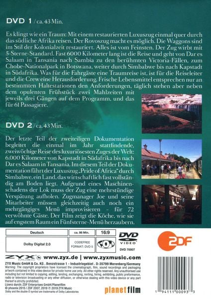 Produktbild: Im Luxuszug durch Afrika [2 DVDs]