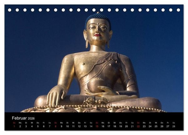 Produktbild: Bhutan 2026 - Land des Donnerdrachens (Tischkalender 2026 DIN A5 quer), CALVENDO Monatskalender