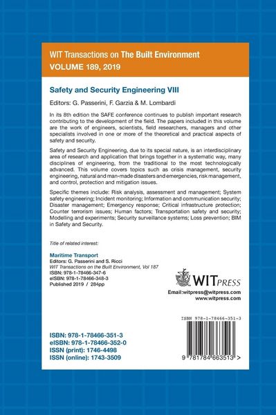 Produktbild: Safety and Security Engineering VIII