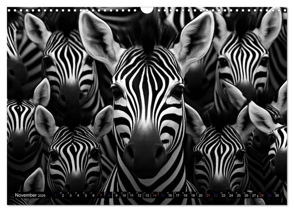 Produktbild: ZEBRAS - Modern Art (Wandkalender 2026 DIN A3 quer), CALVENDO Monatskalender