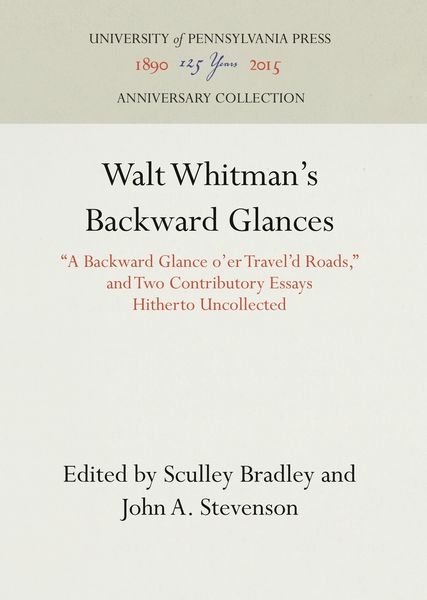 Produktbild: Walt Whitman's Backward Glances