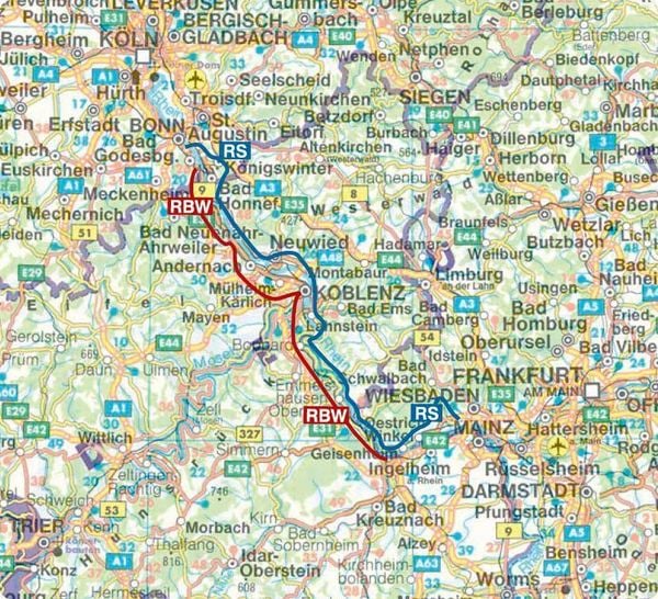 Produktbild: ROTHER Wanderf&uuml;hrer Rheinsteig - RheinBurgenWeg. 34 Etappen auf den Weitwanderwegen rechts und links des romantischen Mittelrheins