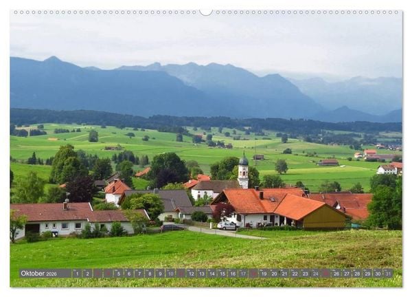 Produktbild: Murnau und das Blaue Land - Aquarelle und Fotografien (Wandkalender 2026 DIN A2 quer), CALVENDO Monatskalender