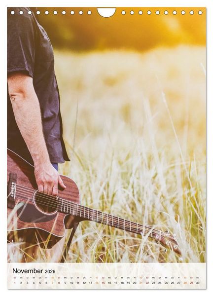 Produktbild: Gitarren Liebe (Wandkalender 2026 DIN A4 hoch), CALVENDO Monatskalender