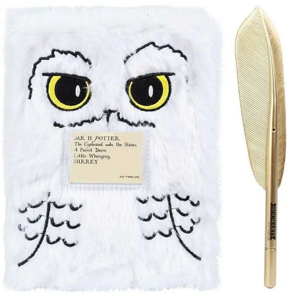 Produktbild: Harry Potter Pl&uuml;sch-Notizbuch Set Hedwig