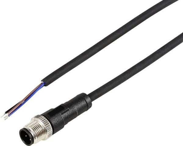 TRU COMPONENTS TC-12833132 Sensor-/Aktor-Anschlussleitung M12 Stecker, gerade 2 m Polzahl Sensoren: 3 1 St.