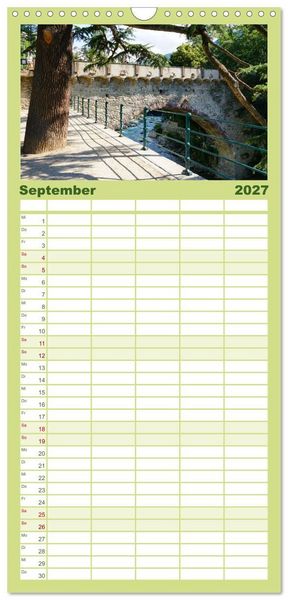 Produktbild: Familienplaner 2027 - Spaziergang in Meran mit 5 Spalten (Wandkalender, 21 x 45 cm) CALVENDO