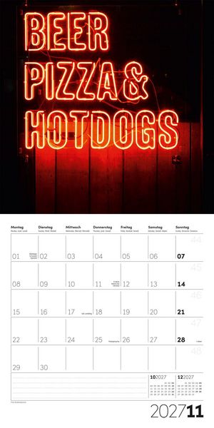 Produktbild: Die Farbe Rot Kalender 2027 - 30x30 - Art12