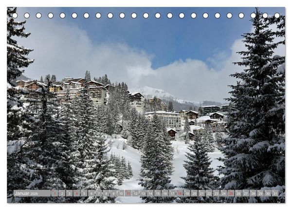 Produktbild: AROSA im Winter (Tischkalender 2026 DIN A5 quer), CALVENDO Monatskalender