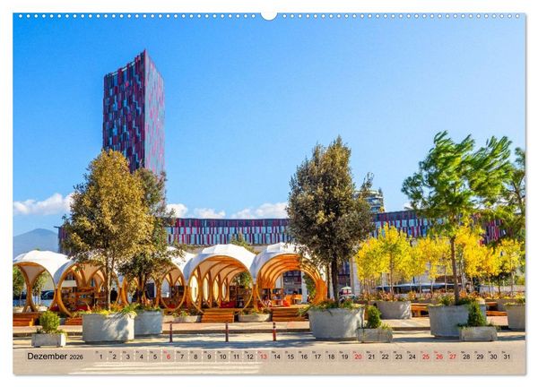 Produktbild: Tirana - Herz Albaniens (hochwertiger Premium Wandkalender 2026 DIN A2 quer), Kunstdruck in Hochglanz