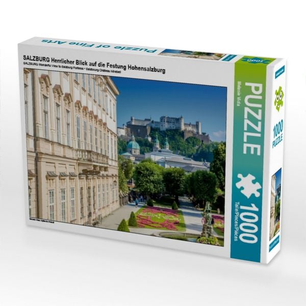 CALVENDO Puzzle SALZBURG Herrlicher Blick auf die Festung Hohensalzburg | 1000 Teile Lege-Größe 64x48cm Foto-Puzzle für glückliche Stunden