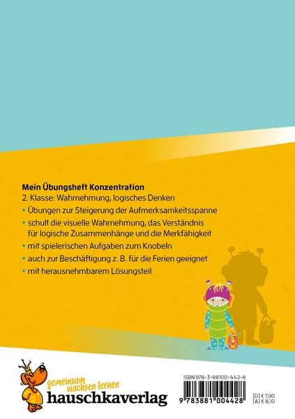 Produktbild: Mein &Uuml;bungsheft Konzentration 2. Klasse &ndash; Wahrnehmung, logisches Denken