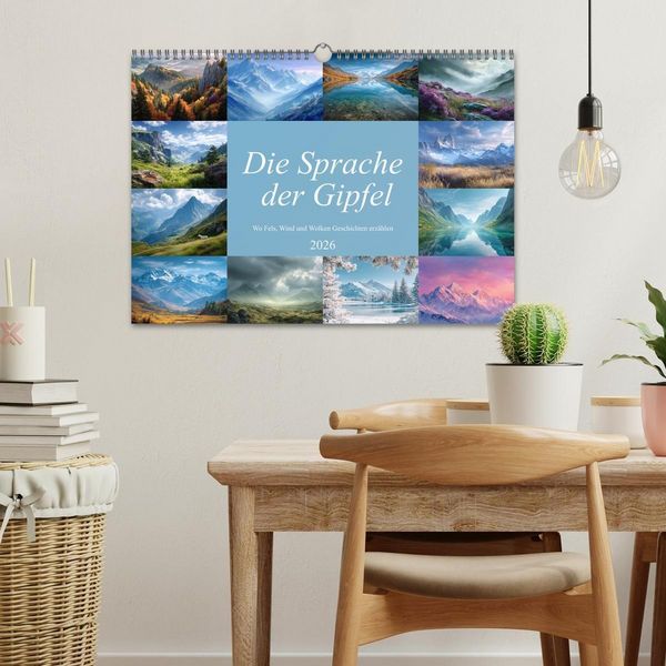 Produktbild: Die Sprache der Gipfel (Wandkalender 2026 DIN A3 quer), CALVENDO Monatskalender