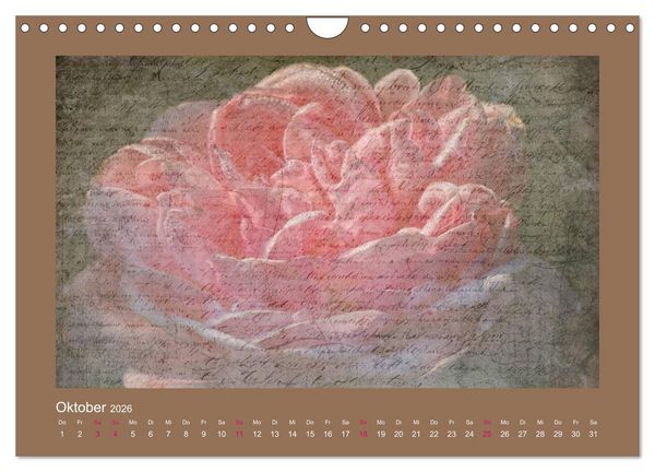 Produktbild: Romantische Rosen (Wandkalender 2026 DIN A4 quer), CALVENDO Monatskalender