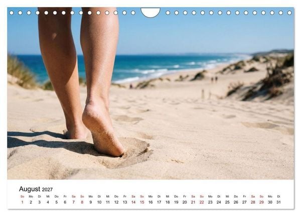 Produktbild: Unten Ohne - Barfu&szlig; durchs Jahr (Wandkalender 2027 DIN A4 quer), CALVENDO Monatskalender