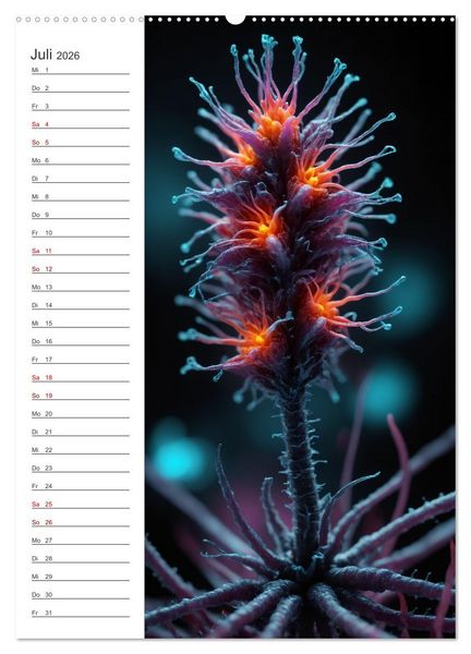 Produktbild: Leuchtende Mikroflora (hochwertiger Premium Wandkalender 2026 DIN A2 hoch), Kunstdruck in Hochglanz