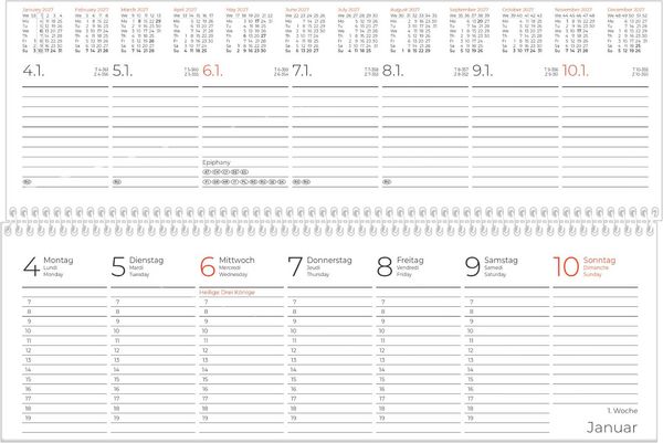 Produktbild: Tischkalender Expert blau 2027