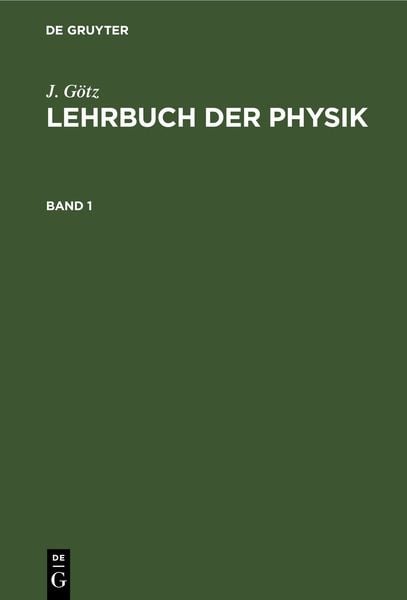 Produktbild: Lehrbuch der Physik. Band 1