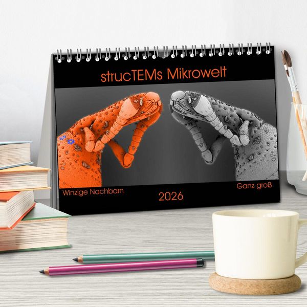 Produktbild: strucTEMs Mikrowelt - Winzige Nachbarn ganz gro&szlig; (Tischkalender 2026 DIN A5 quer), CALVENDO Monatskalender