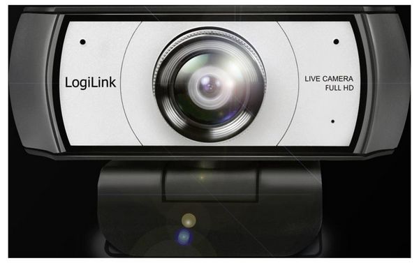Produktbild: LogiLink UA0377 Full HD-Webcam Klemm-Halterung, Mikrofon