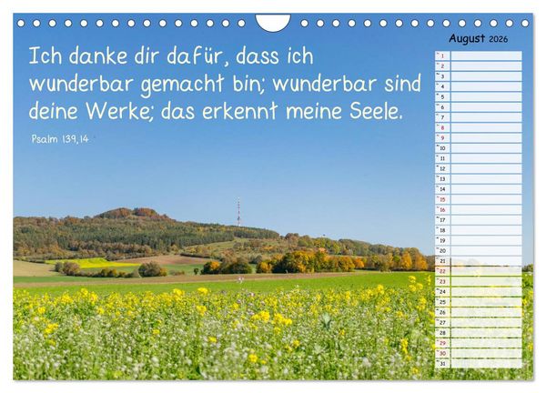 Produktbild: Heimat Hesselberg (Wandkalender 2026 DIN A4 quer), CALVENDO Monatskalender