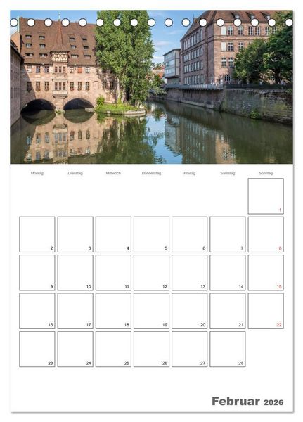 Produktbild: N&Uuml;RNBERG Bezauberndes Altstadtherz / Terminplaner (Tischkalender 2026 DIN A5 hoch), CALVENDO Monatskalender