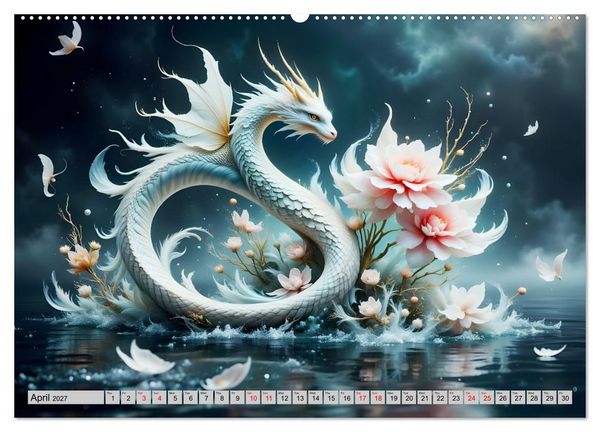 Produktbild: Lotus blossom dragons (Wall Calendar 2027 DIN A2 landscape), CALVENDO 12 Month Wall Calendar