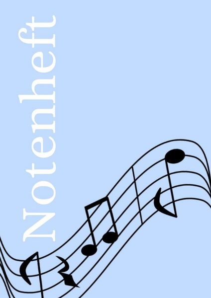 Produktbild: Notenheft: DIN A4 Notenlinienheft | 60 Seiten mit 12 Notenzeilen / Systeme pro Blatt | Papier 90g/m&sup2; | Musikheft mit Notenlinien