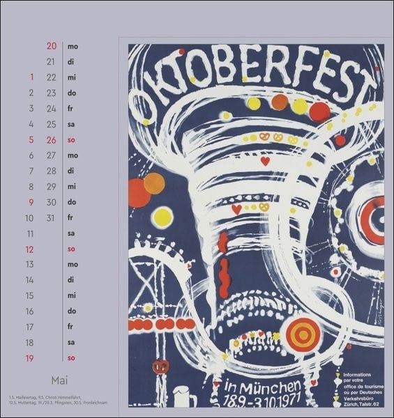 'Oktoberfest Postkartenkalender 2024. Wiesn-Souvenir, das in jeden 