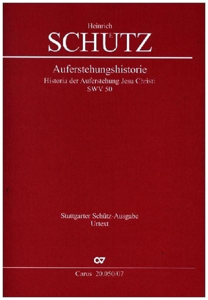 Produktbild: Historia der Auferstehung Jesu Christi, Studienpartitur