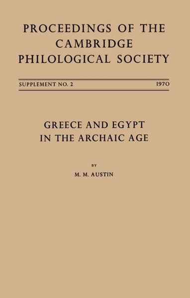 Produktbild: Greece and Egypt in the Archaic Age