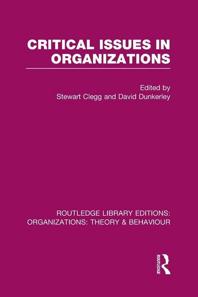 Produktbild: Critical Issues in Organizations (RLE
