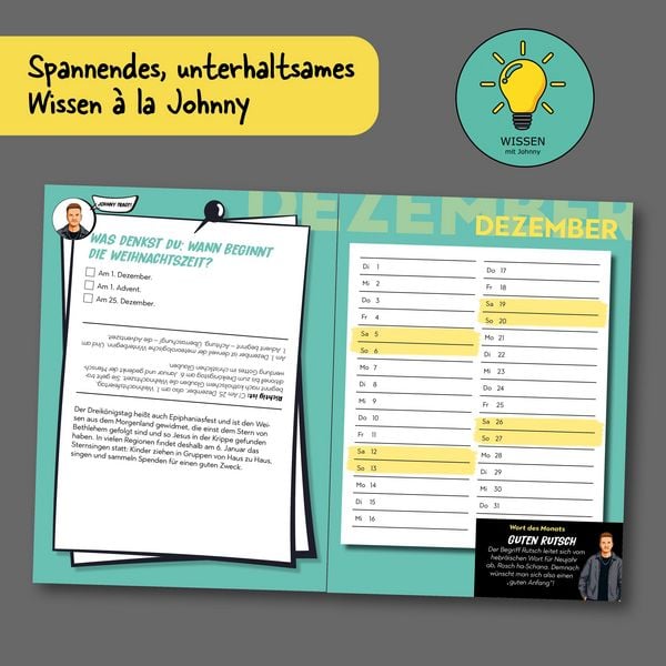 Produktbild: Wissen mit Johnny: Schulplaner 2026/2027
