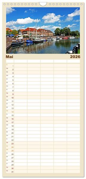 Produktbild: Familienplaner 2026 - Ostfriesland mit 5 Spalten (Wandkalender, 21 x 45 cm) CALVENDO