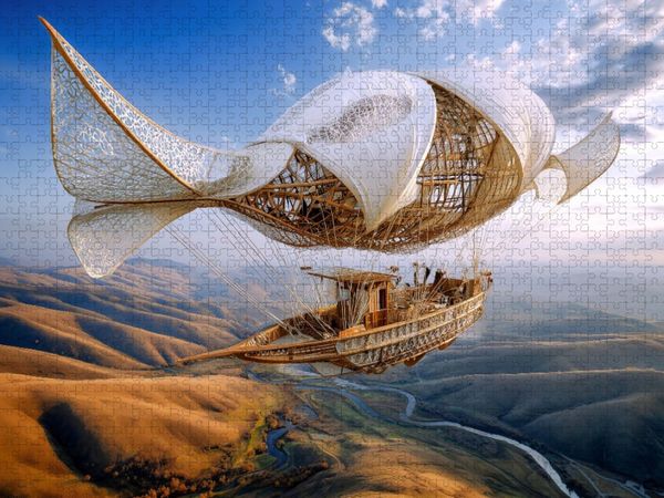 Produktbild: CALVENDO Puzzle Luftsegel im D&auml;mmerflug | 1000 Teile Lege-Gr&ouml;&szlig;e 64x48cm Foto-Puzzle f&uuml;r gl&uuml;ckliche Stunden