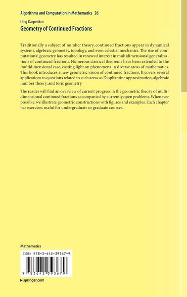 Produktbild: Geometry of Continued Fractions
