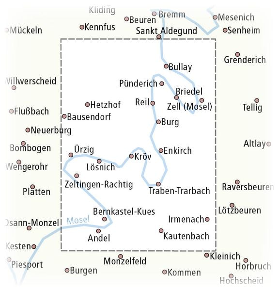 Produktbild: Mittelmosel, Bernkastel-Kues - Traben-Trarbach - Kröv 1 : 25 000