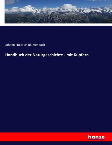 Produktbild: Handbuch der Naturgeschichte - mit Kupfern