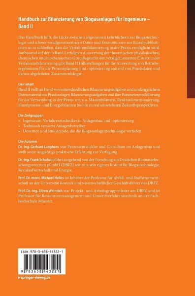 Produktbild: Handbuch zur Bilanzierung von Biogasanlagen f&uuml;r Ingenieure - Band II