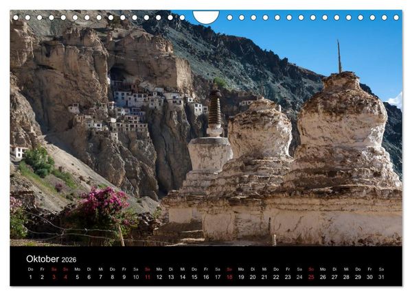 Produktbild: Buddhistische Ch&ouml;rten im Himalaya (Wandkalender 2026 DIN A4 quer), CALVENDO Monatskalender