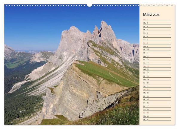 Produktbild: S&uuml;dtirol - Zwischen Ortler und Dolomiten (Wandkalender 2026 DIN A2 quer), CALVENDO Monatskalender